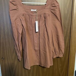 Neuflora Chesapeake Dusty Rose blouse size S NWT